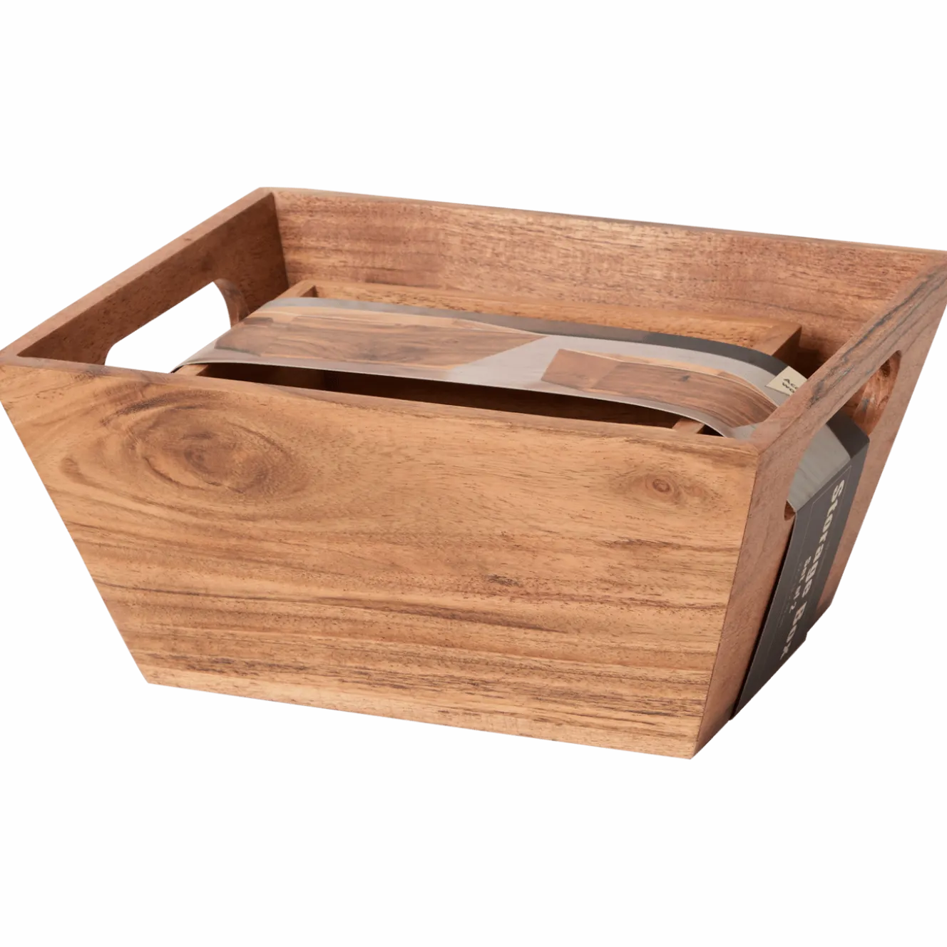 Acaciahouten opbergbakken