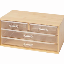 Bamboe make-up organizer