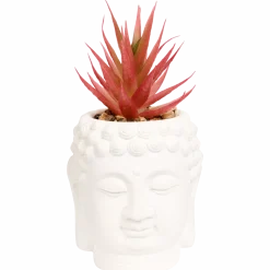 Boeddha-bloempot met kunstplant