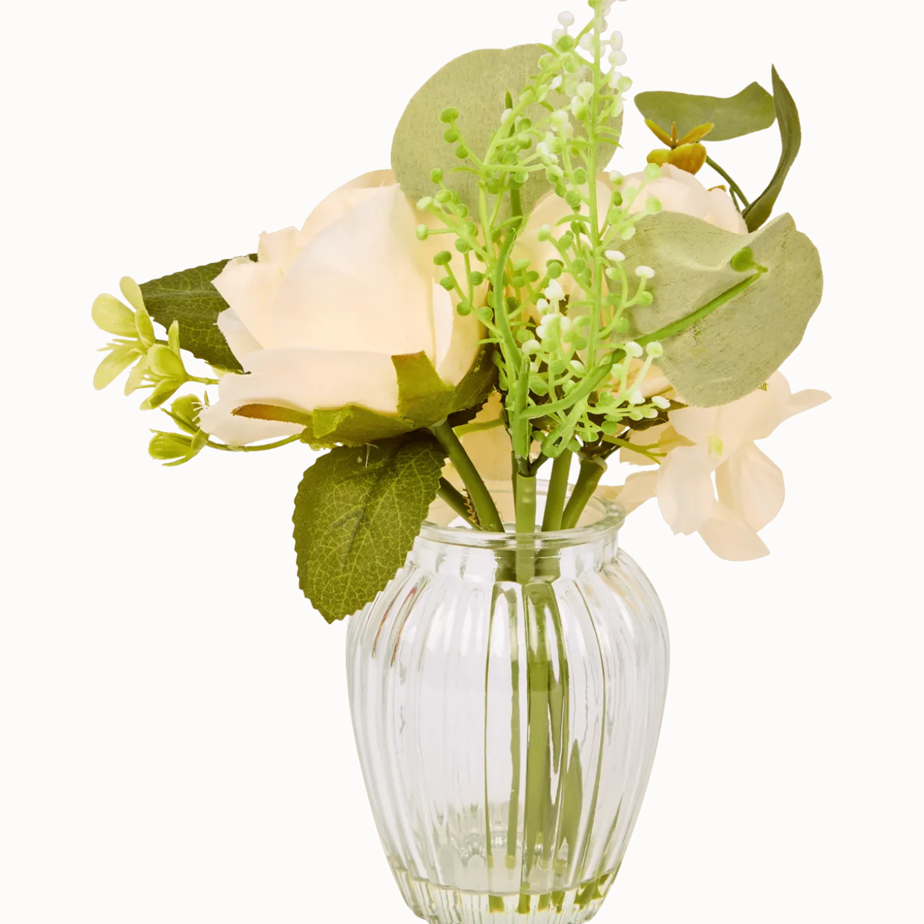 Boeket kunstbloemen in vaas
