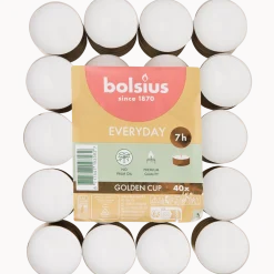 Bolsius theelichten in gouden cup