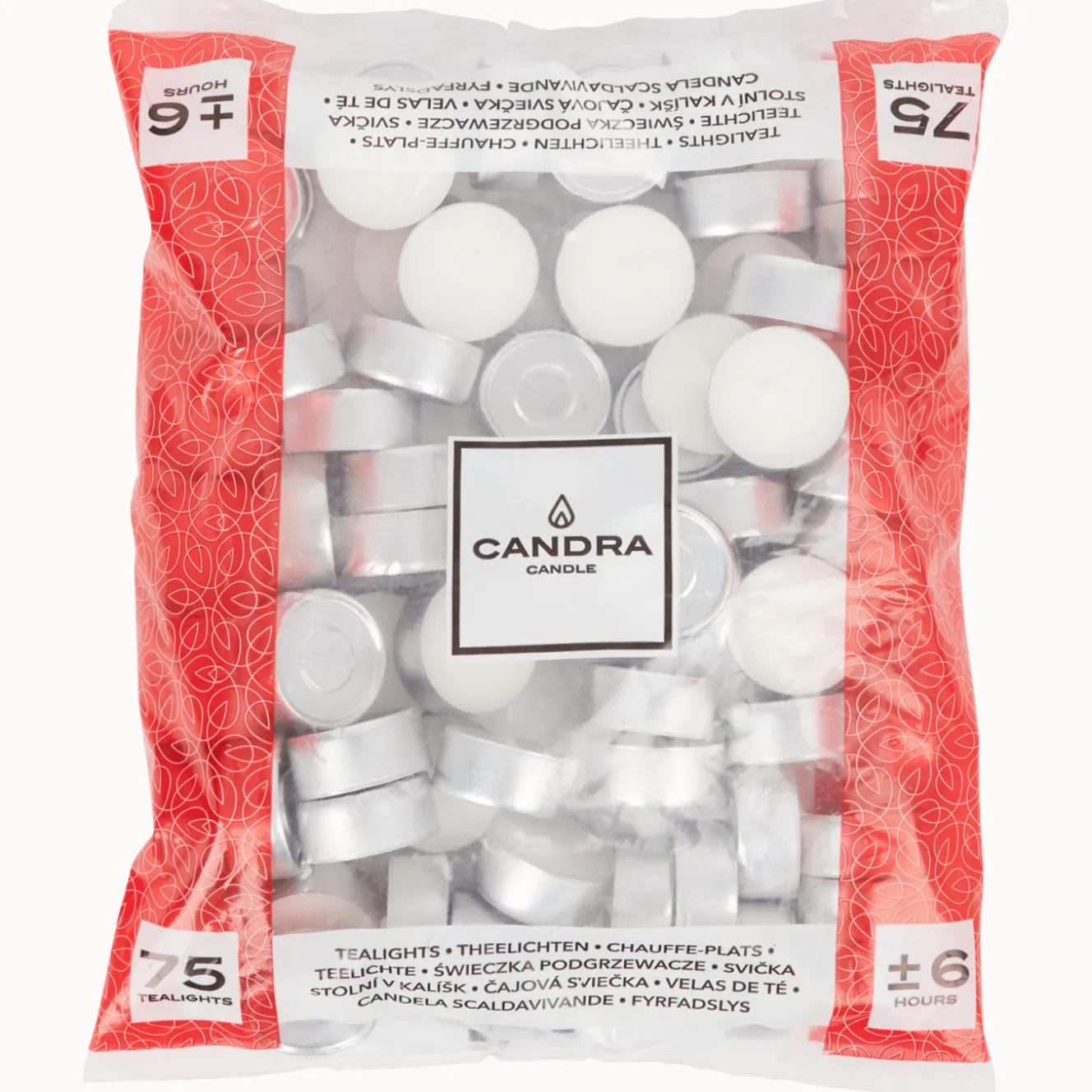 Candra theelichten wit