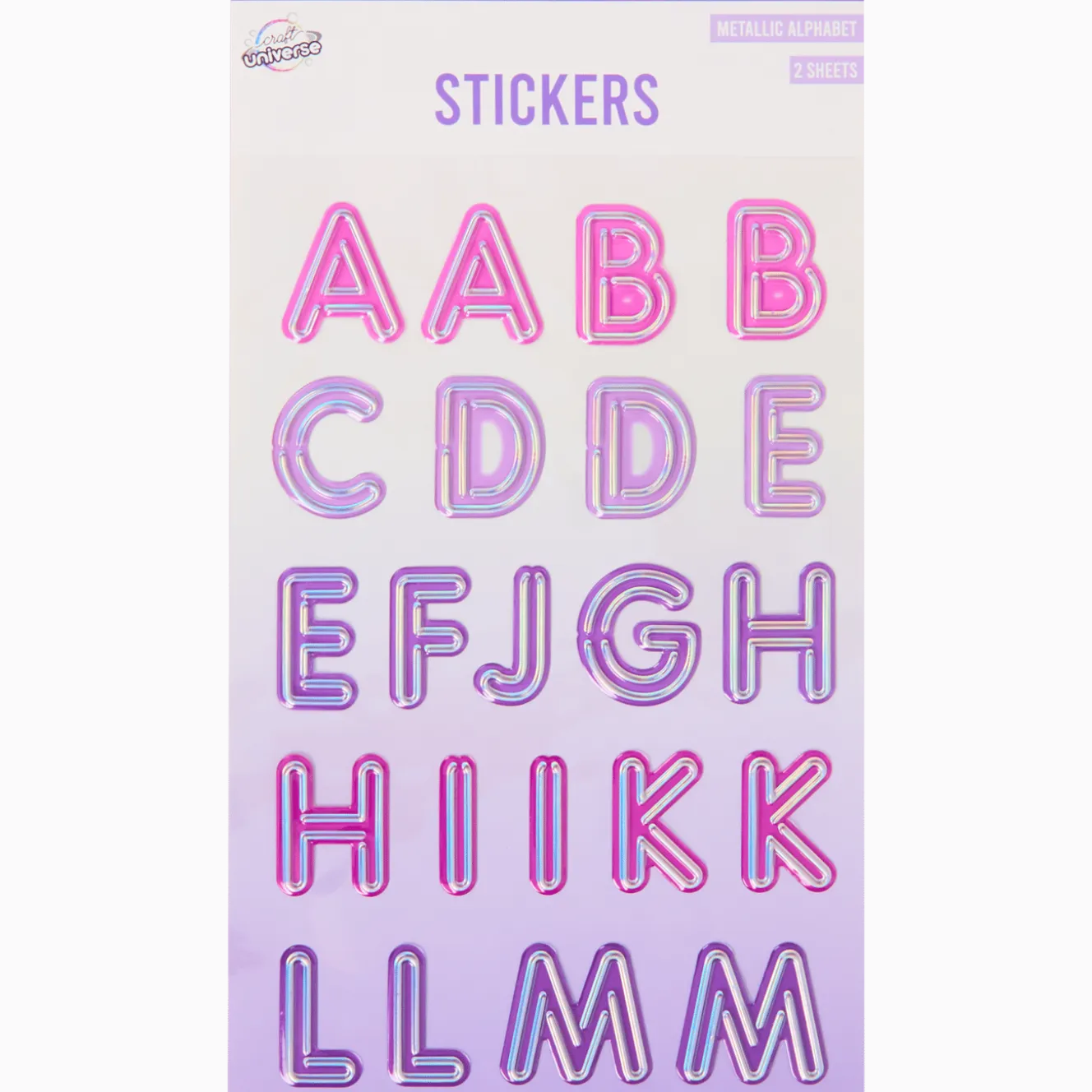 Craft Universe alfabet stickers