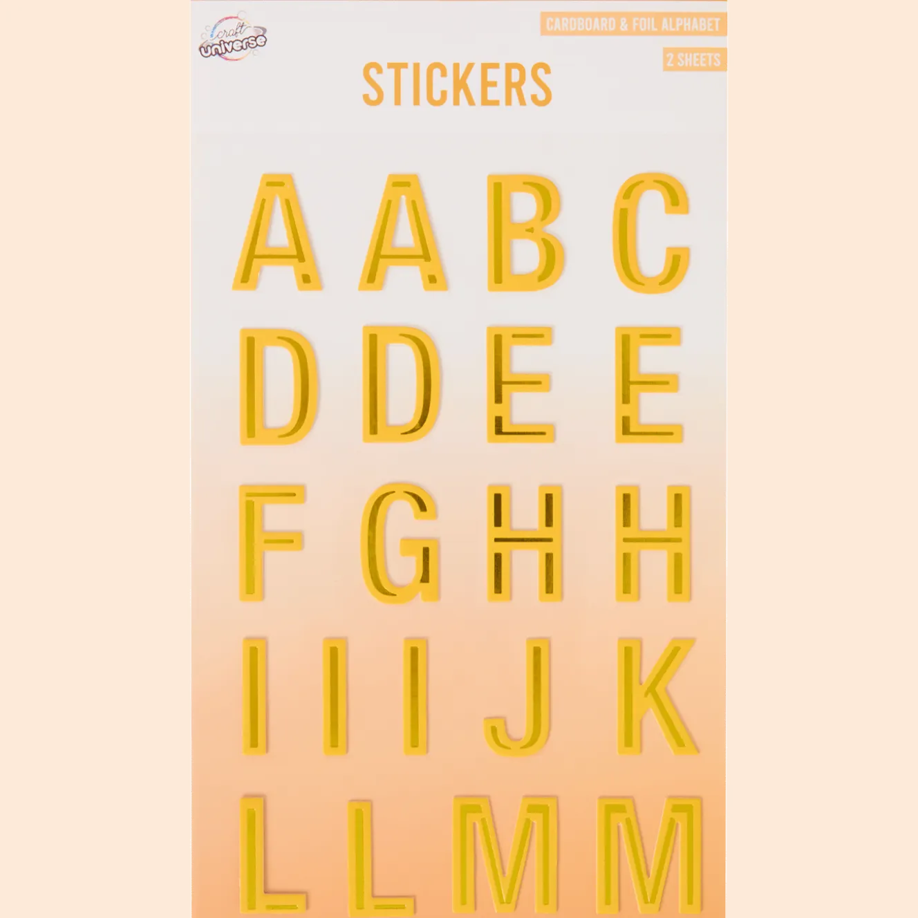 Craft Universe alfabet stickers