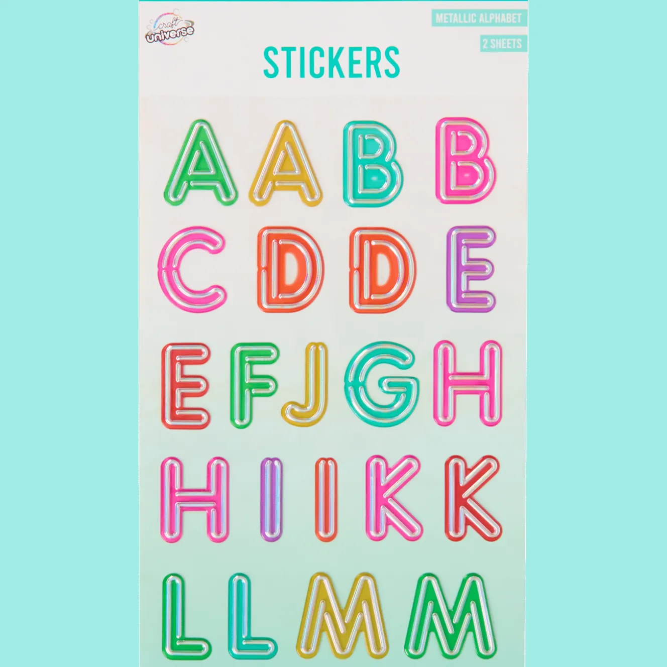Craft Universe alfabet stickers