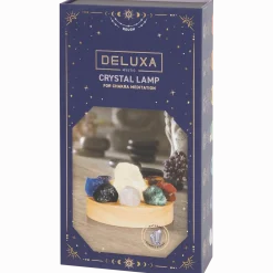 Deluxa chakralamp met 8 kristallen