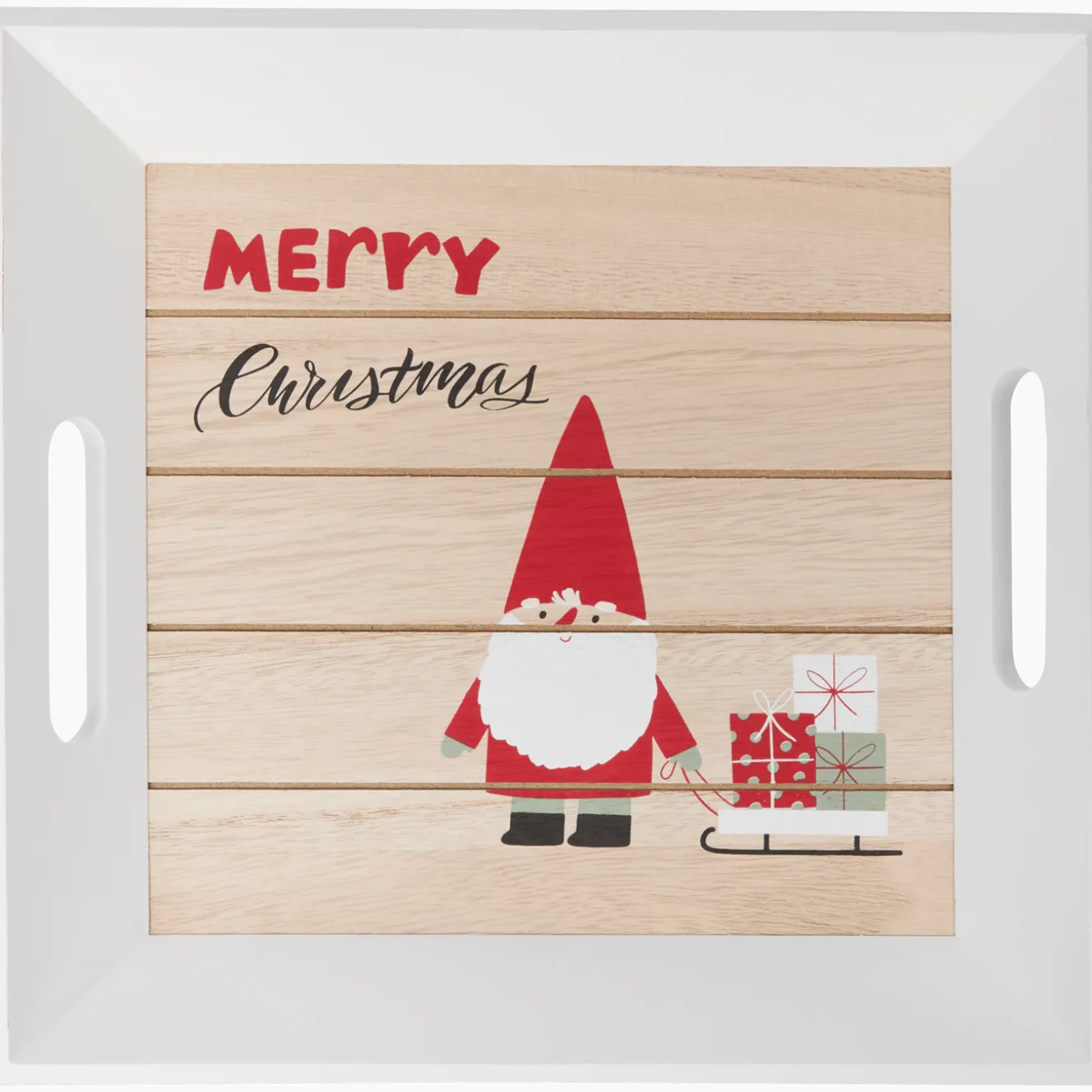 Dienblad met kerstprint