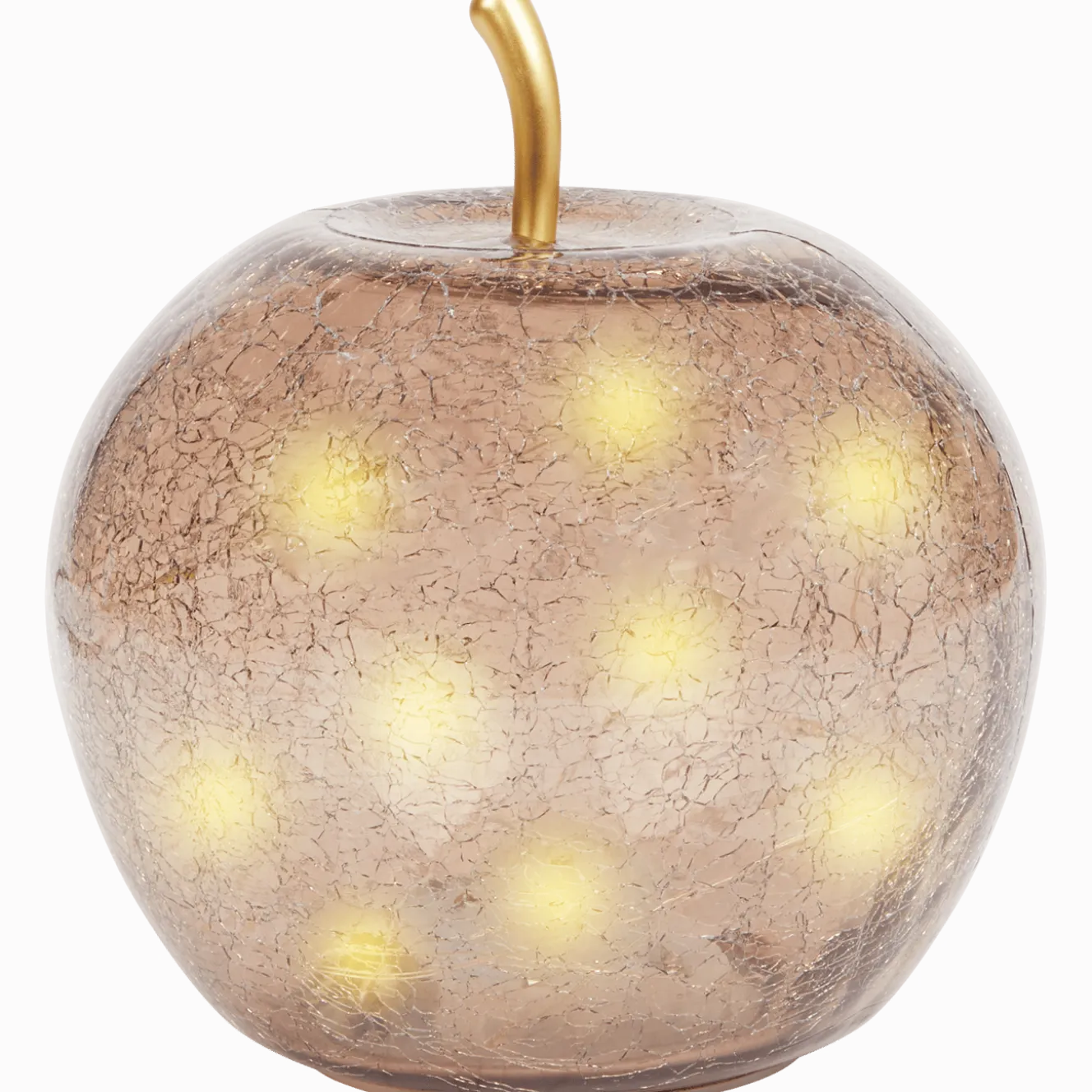 Glazen appel met ledlicht