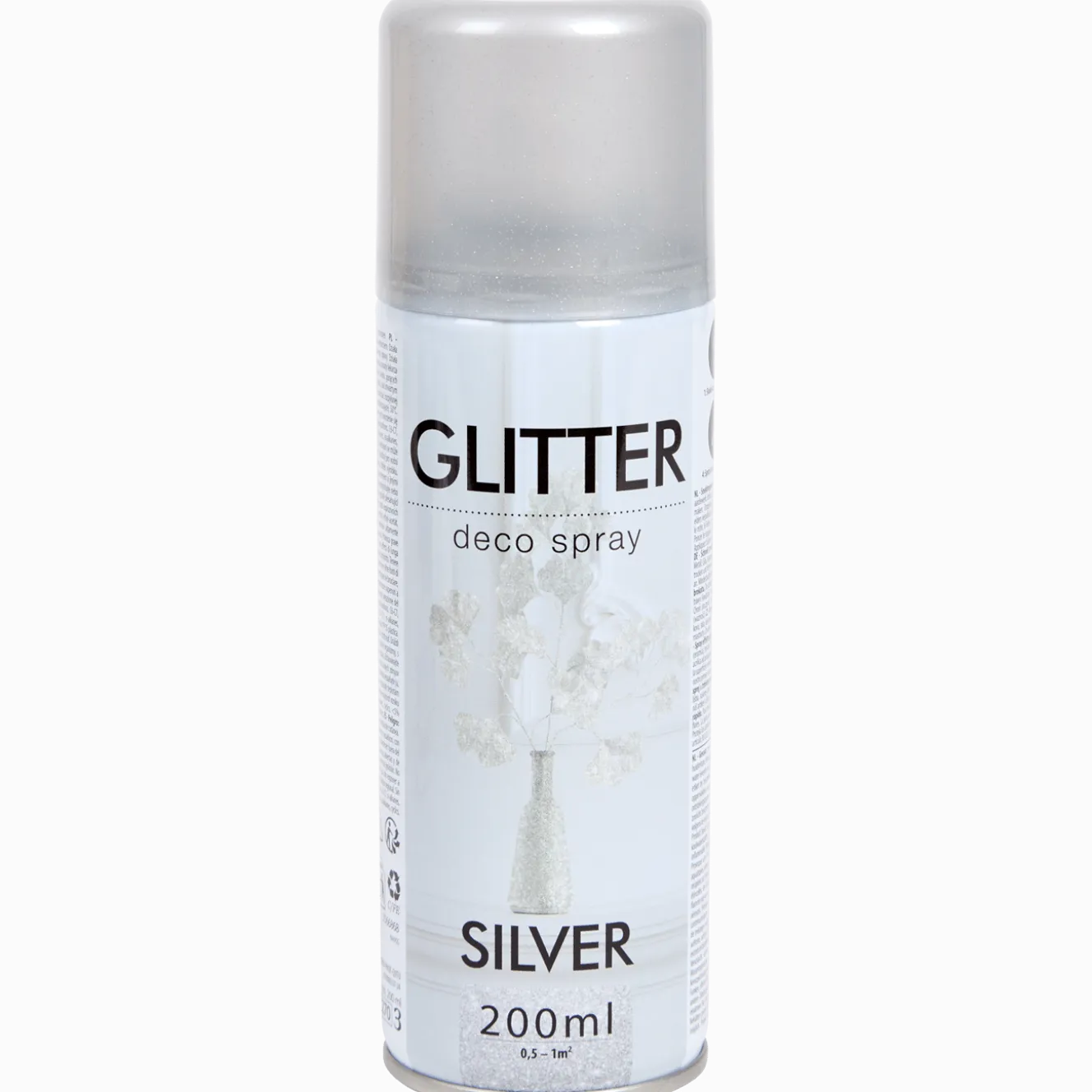 Glitterspuitverf zilver