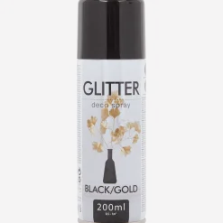 Glitterspuitverf zwart/goud