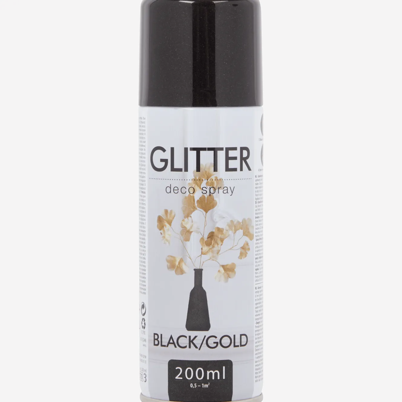 Glitterspuitverf zwart/goud