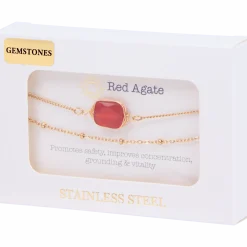 Gold plated armbandjes met edelsteen