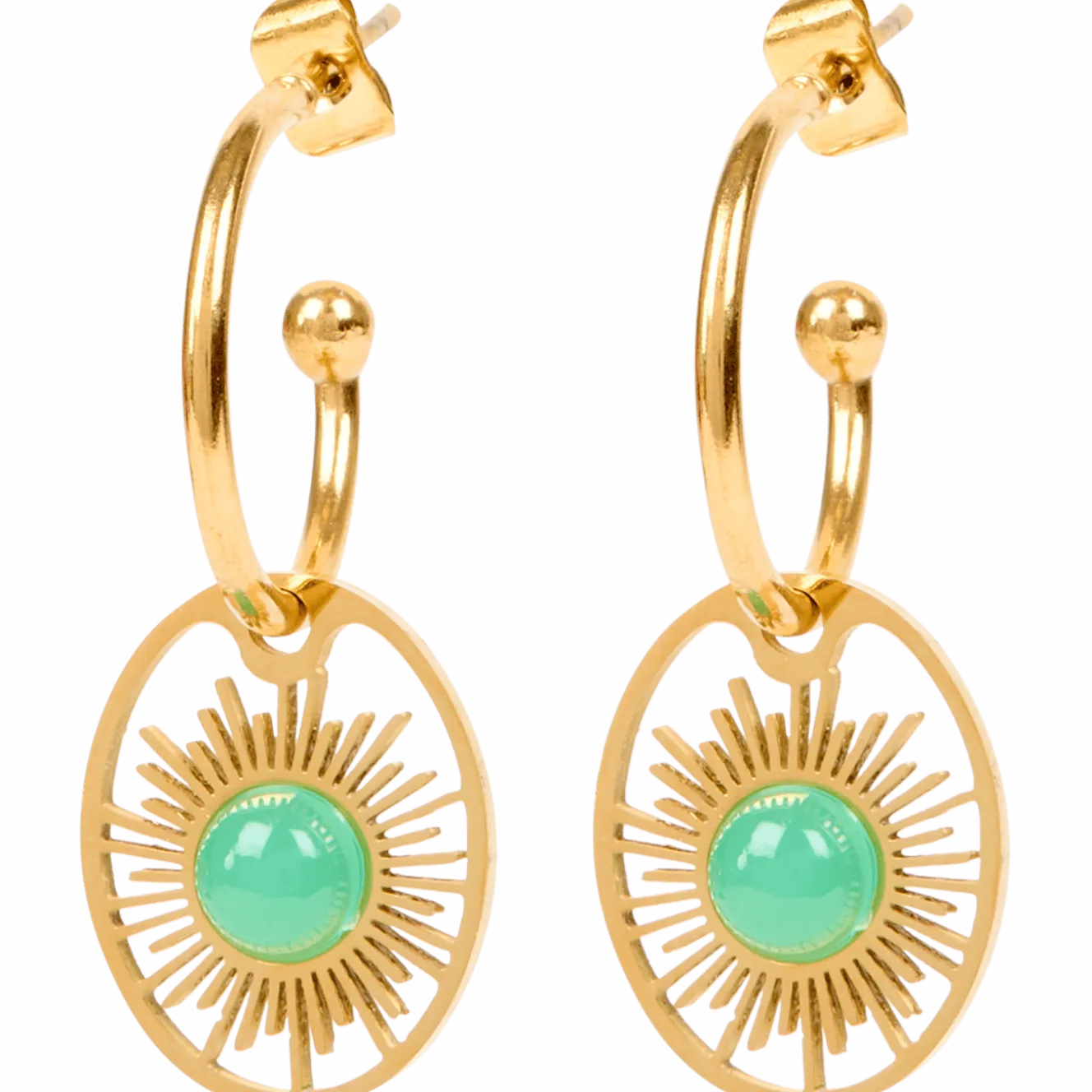 Gold plated oorbellen