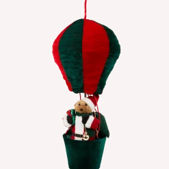 Kerstfiguur in luchtballon