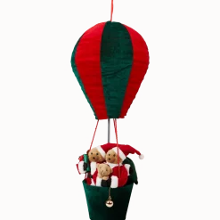 Kerstfiguur in luchtballon
