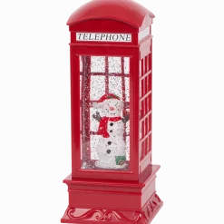 Kersttelefooncel met licht en glitters