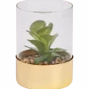 Kunstvetplant in glazenpot