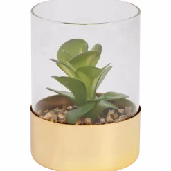 Kunstvetplant in glazenpot