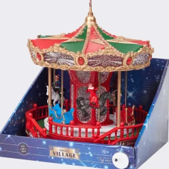 Magic Village kerstornament met muziek