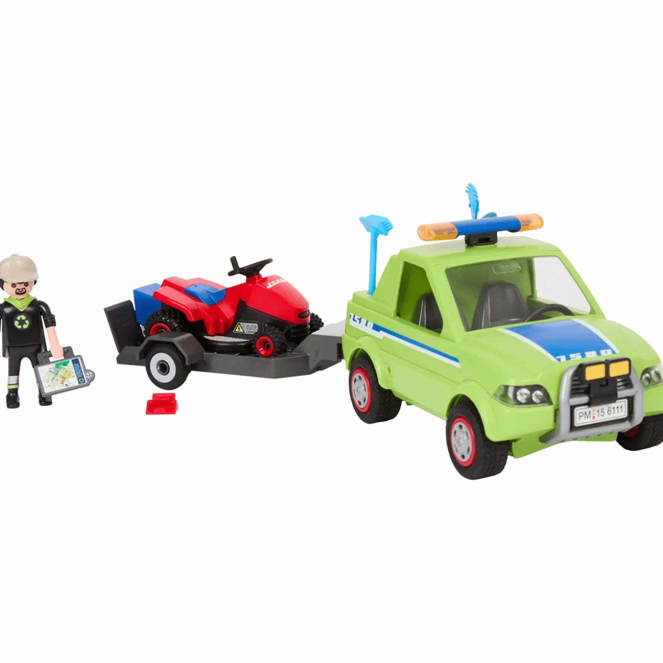 Playmobil Action Heroes voertuig groenbeheer met grasmaaier