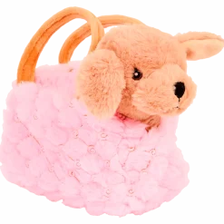 Pluchen hond in handtas