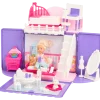 Pop met opvouwbaar poppenhuis
