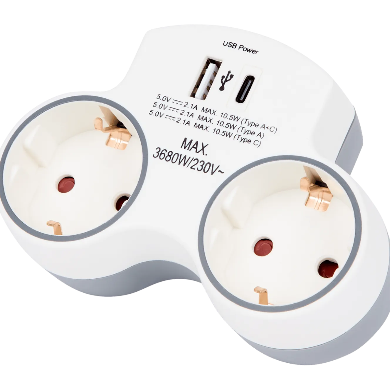 Pro-max dubbele wandstekker