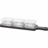 Serveerplank met schaaltjes