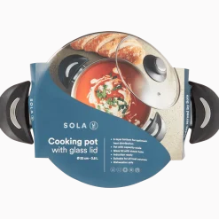 Sola kookpan met glazen deksel
