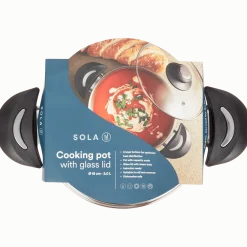 Sola kookpan met glazen deksel