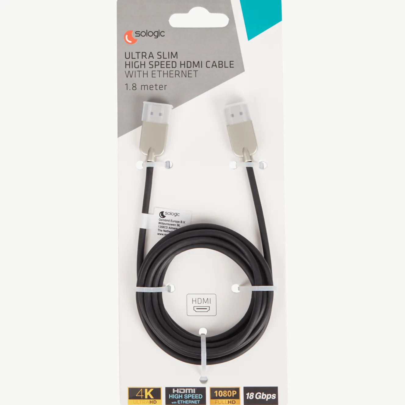 Sologic ethernet HDMI-kabel