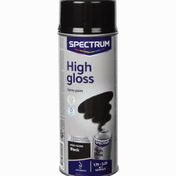 Spectrum hoogglans spuitverf zwart