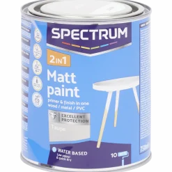 Spectrum 2-in-1 matte verf taupe