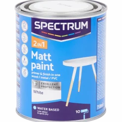 Spectrum 2-in-1 matte verf wit