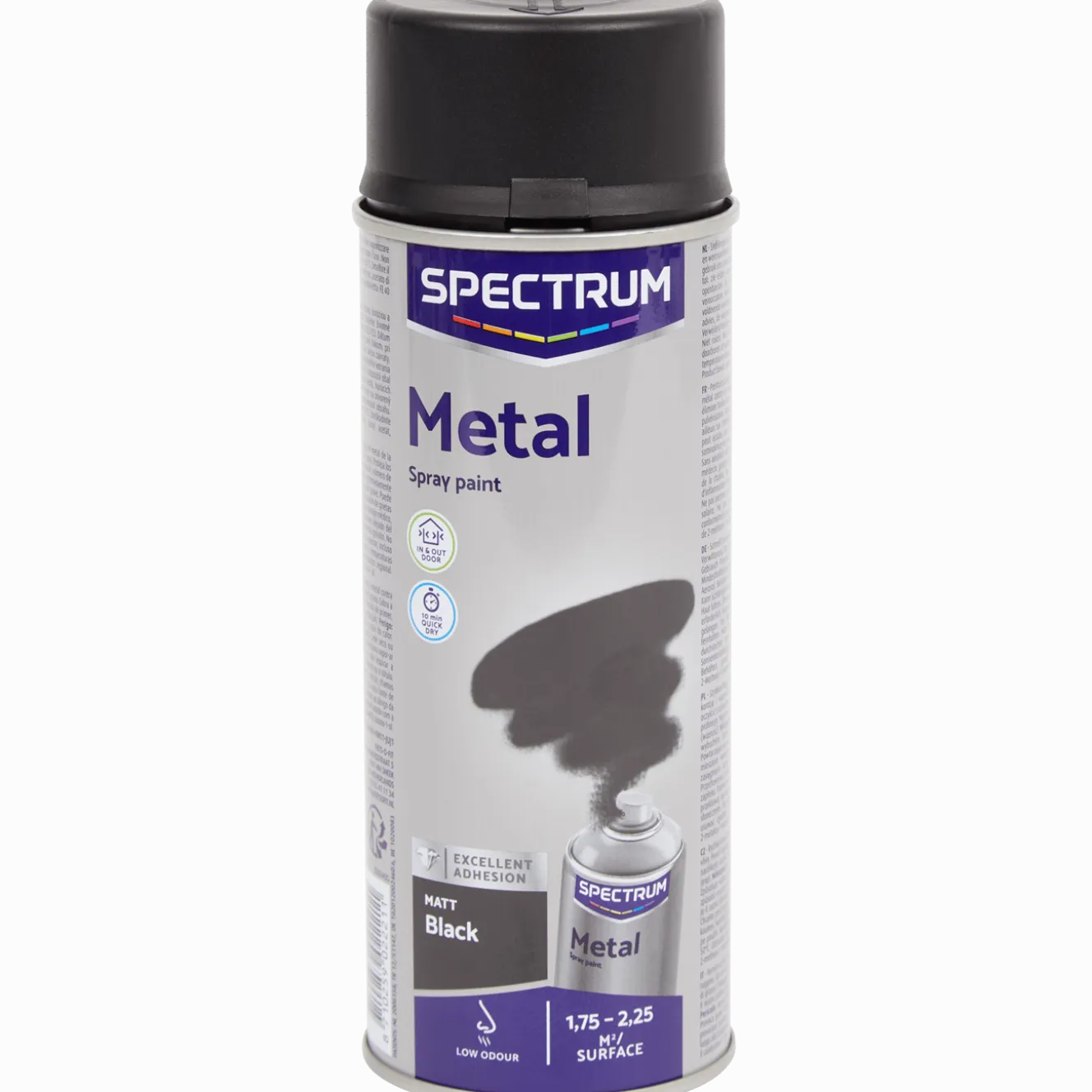 Spectrum spuitverf voor metaal mat zwart