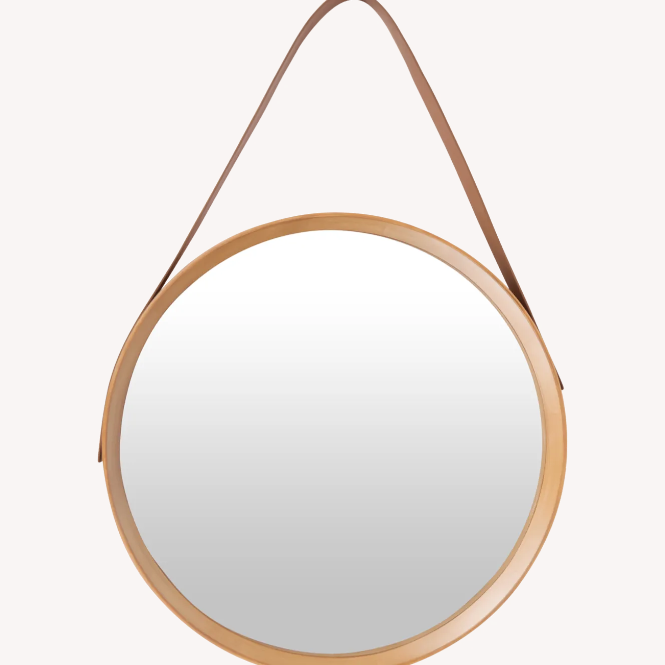 Studio Home spiegel met lederlook hengsel