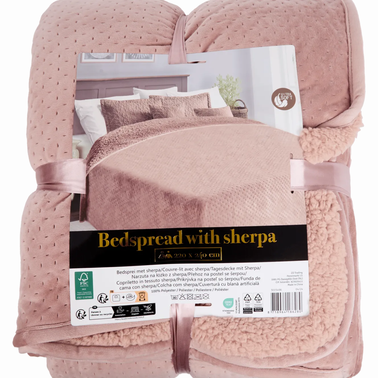 Velvet bedsprei