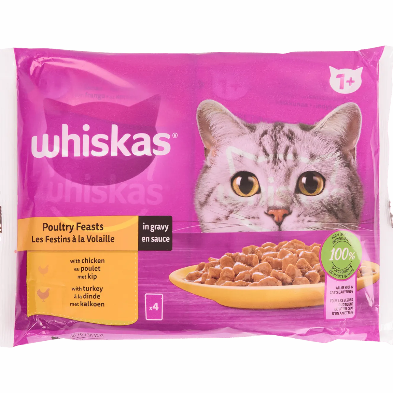 Whiskas maaltijdzakjes Gevogelte